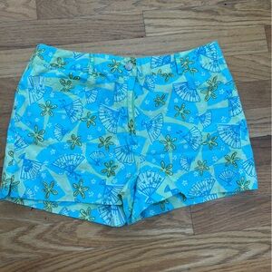 Lilly Pulitzer Blue and Green Women Shorts